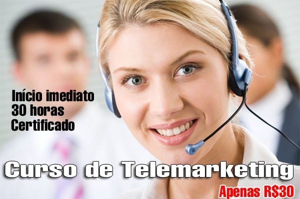 Curso de Atendente de Telemarketing completo e grátis