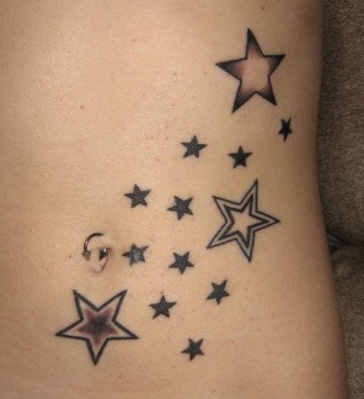 Tatuagens Femininas de Estrela Tatuagens Femininas de Estrela