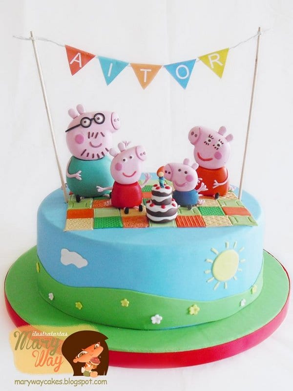 15 Bolos em pasta americana da Peppa Pig